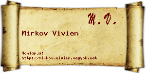 Mirkov Vivien névjegykártya